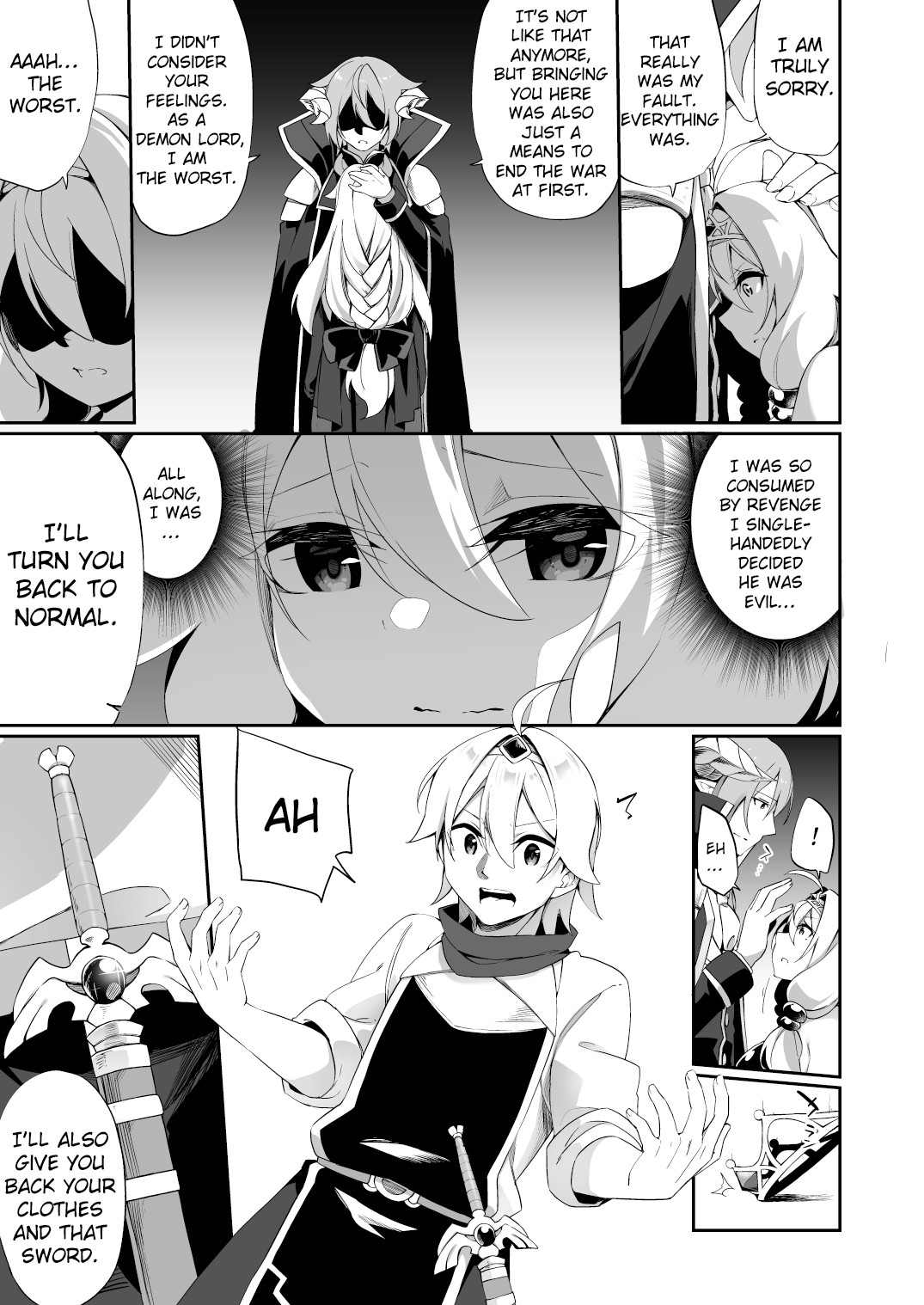 Hentai Manga Comic-A Hero Burning with a Desire for Revenge Changes Sex and Quietly Becomes The Demon Lord's Bride-Read-21